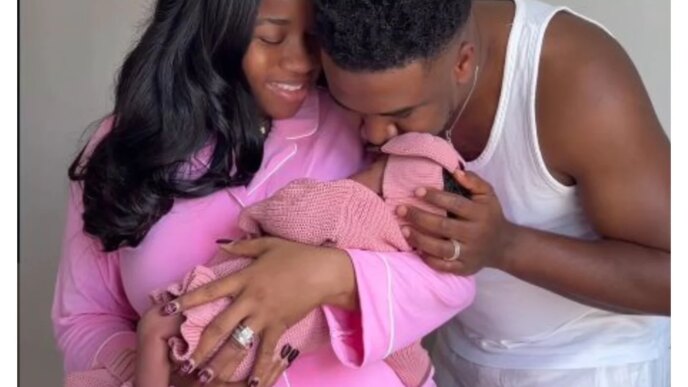fans celebrate as celebrity designer veekee james husband welcome first child