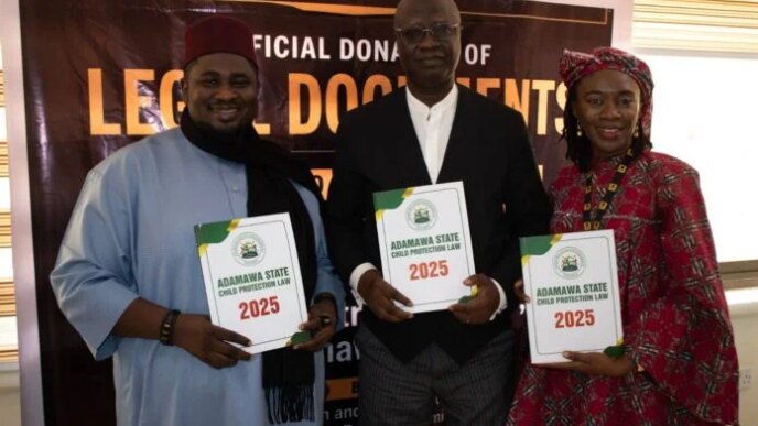 irc donates vapp child rights acts to adamawa ministry of justice