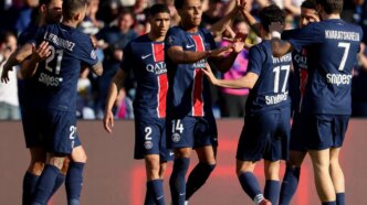 ligue 1 five psg players make team of the season full list