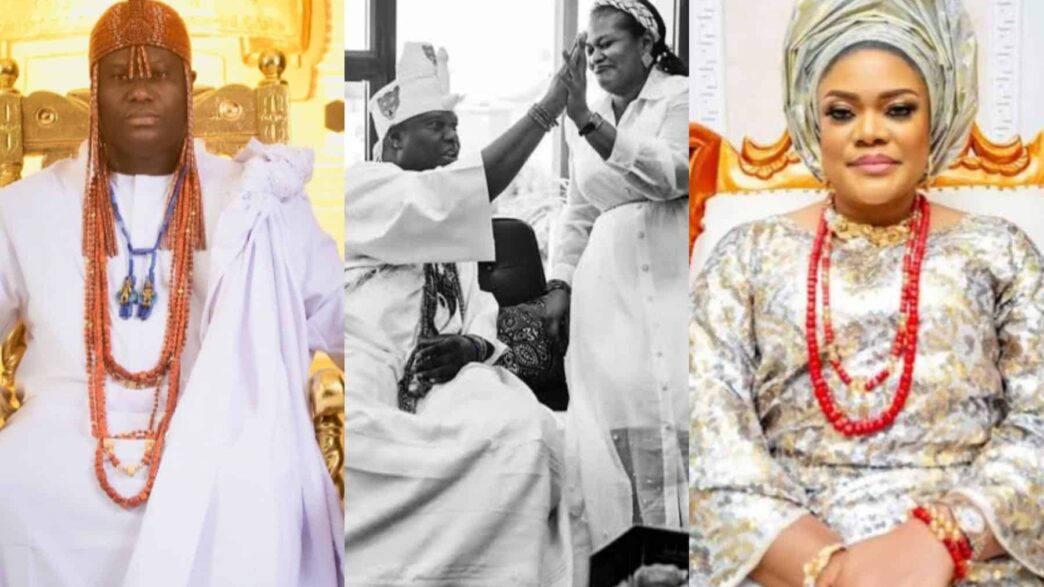 ooni of ife wife queen mariam welcome twin princes