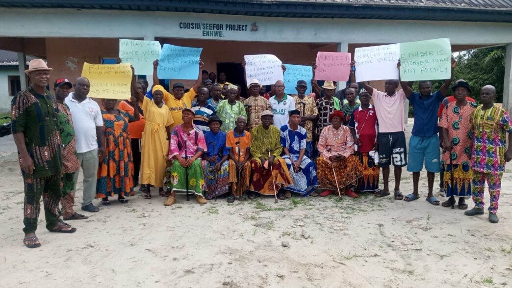 we do not support roadblocks illegal levies by our monarchs son delta community protests