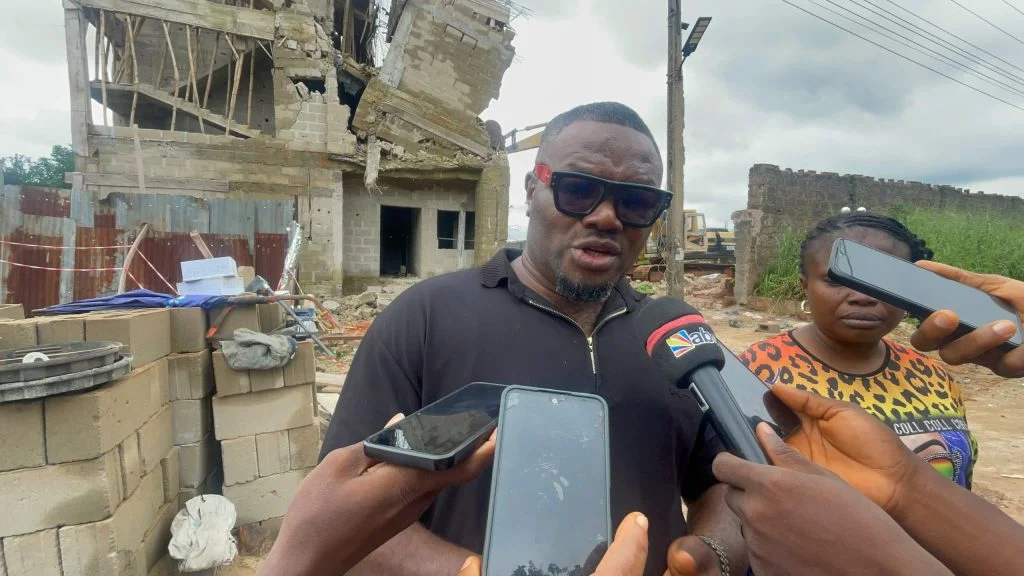 anambra doubles down on unsafe construction sites demolishes failed building near onitsha