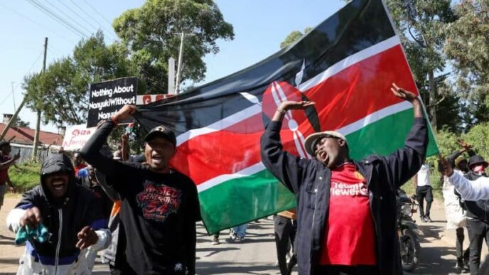 many arrested as kenyans protest american ebola quarantine centre