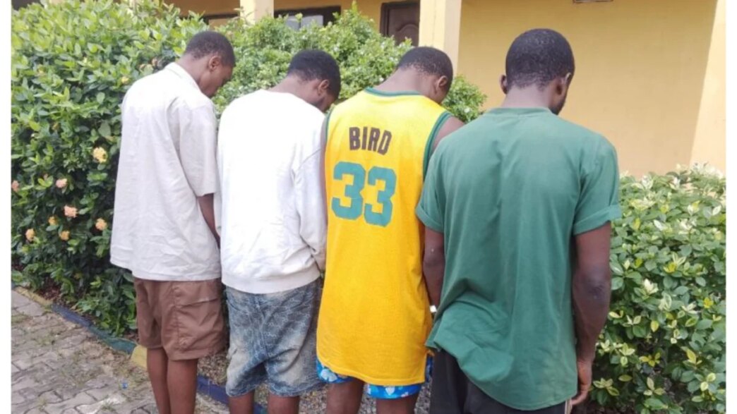 police arrest four suspects over gun running in delta