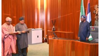 tinubu swears in new ministers for power foreign affairs