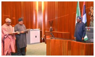 tinubu swears in new ministers for power foreign affairs