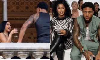 cardi b sparks relationship rumours with nigerian goalkeeper maduka okoye in paris videos