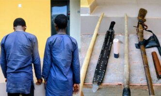 police arrest two suspected armed robbers recover exhibits in oyo