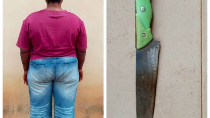 police arrest woman for attempted murder of house help in umuahia recover knife