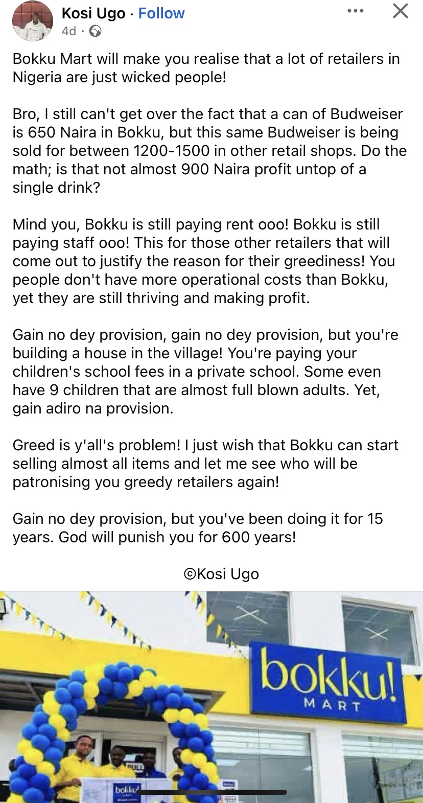 “God will punish you for 600 years